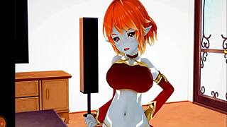 In HG Champion of Realms P6, you meet the hellhound girl with big tits