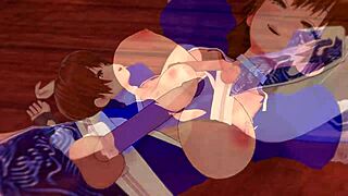 Doa Fucks Kasumi with Big Tits in 3D Hentai