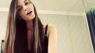 Lisa takami, a petite young babe, gives a perfect oiled handjob to a big cock, ending with a massive cumshot on her 18-year-old body.