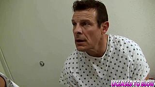 Heidi Hollywood demonstrates deepthroat skills in California setting.