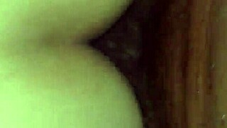 Big Black Shemale Cock Stretching Tight White Hole