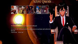 In HG Champion of Realms P6, you meet the hellhound girl with big tits