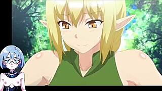 Futanari harem fucks big tits in isekai anime game