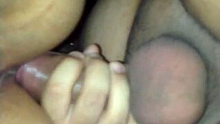 Amateur enjoys ass licking before husband cums inside