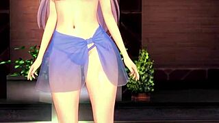 Belfast invites me to the pool and sucks my dick in azur lane full fantasyking3