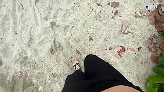 I, Sara Blonde, give a rough blowjob in public on the hot beaches of Santa Marta, Colombia.