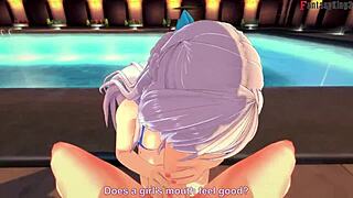 Belfast invites me to the pool and sucks my dick in azur lane full fantasyking3