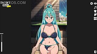 Aqua's Standing Sex Creampie! Oh My Waifu!