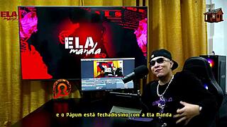 Redhead stunner shows off in wild public podcast moment