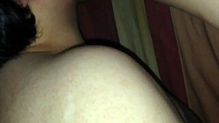 Amateur enjoys ass licking before husband cums inside