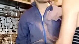 Plumber unclogs pipe with big cock blowjob