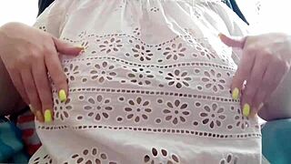 My Cute Stepsister Playing with Huge Tits After School!