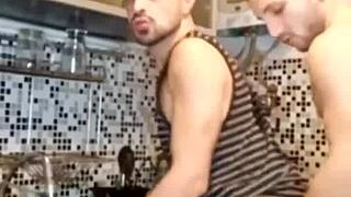 Plumber unclogs pipe with big cock blowjob