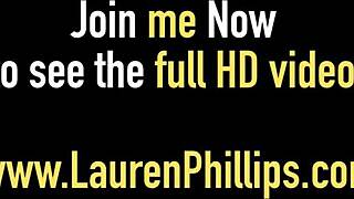 Firecrotch Lauren Phillips Strips and Pounds Flesh Dildo on Webcam