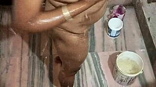 Man, Black Indian Lady Sucks Me Off in Bathroom