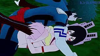 i watch shino, mandalay, mei, and izuku in intense hentai sex