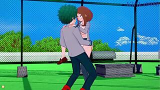 Ochako uraraka creampies izuku midoriya in intense hentai sex 😘