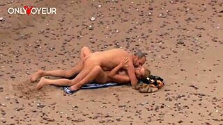 Beach Voyeur Catches Older Guy Pounding Hot Milf by Ocean