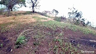 Wildest public sex in ocean and on mountain with huge cock, tiny pussy! 🌊🏔️