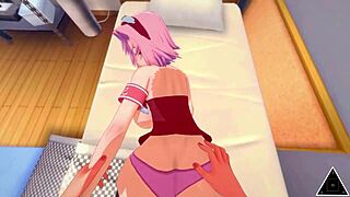 koikatsu uncensored anime sex with sakura and naruto featuring big cock