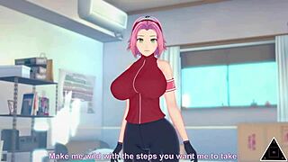 koikatsu uncensored anime sex with sakura and naruto featuring big cock