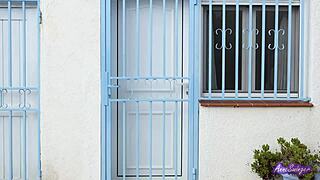 a hard day ends with tight pussy orgasm in bedroom