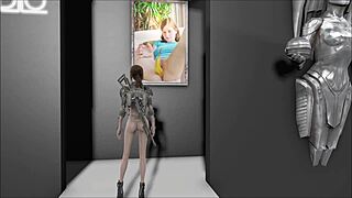 Fallout 4 fashion number 207 inspires wild brunette anime action. Hentai vibes take over.