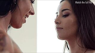 old and young lesbians clash with aria lee and texas patti scissoring