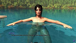 crazy step sister swims naked in forest, gets caught in 3d hentai