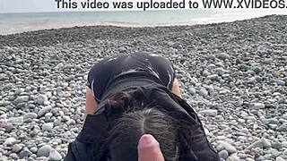 I met the Peruvian on the beach, she drank all my cum