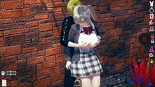 Positive Personality Blonde JK in 3D Cartoon Game