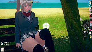 Positive Personality Blonde JK in 3D Cartoon Game