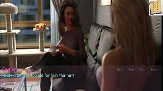 A wife and stepmother play a game.