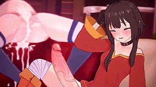 Megumin And Aqua Fuck With Big Cocks!