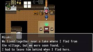 Tanned girl natsuki enjoys having massive tits covered in cum in hentai game episode 13