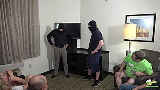 Tadople's improv class turns into cum-filled gangbang with big ass tits riding pussy squirting 😏