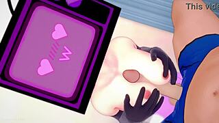 Tv woman is horny and wants to remove the towel to fuck