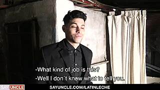 Strong boy Danny gives blowjob during construction work