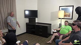 Tadople's improv class turns into cum-filled gangbang with big ass tits riding pussy squirting 😏