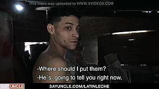 Strong boy Danny gives blowjob during construction work