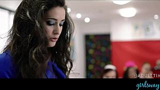 Girlsway Naughty Student Emily Willis Faces Hard Lesbian Lessons with Teacher