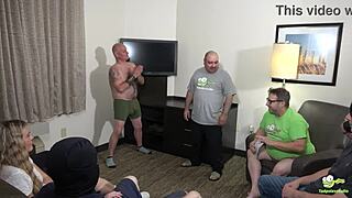 Tadople's improv class turns into cum-filled gangbang with big ass tits riding pussy squirting 😏