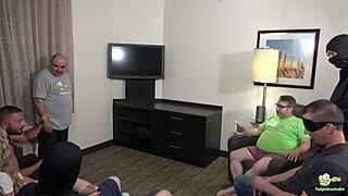 Tadople's improv class turns into cum-filled gangbang with big ass tits riding pussy squirting 😏