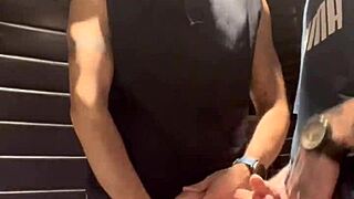 Us in the bathrooms with some fun.