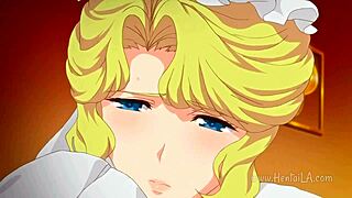 i'm obsessed with this busty blonde maid in wild cartoon action