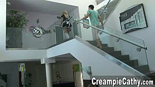 Young Guy Creampies Sexy Maid in Intense Hardcore Session