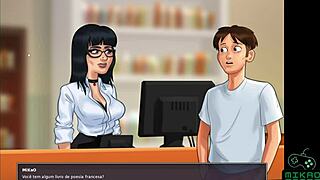 in summertime saga ep 74, they won't let me fuck the goth teacher with big tits.
