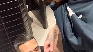 Us in the bathrooms with some fun.