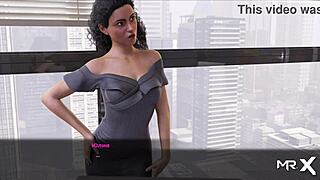 In The Fashion Business Game, Boss Lifts Secretary's Dress Teasingly