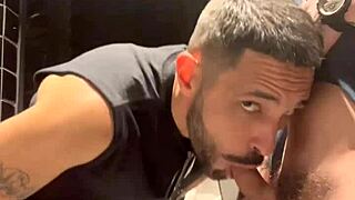 Us in the bathrooms with some fun.